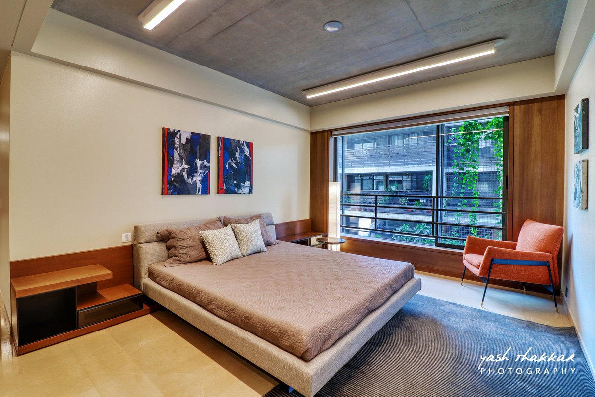 Interior Shot.

Image © Yash Thakkar Photography LLP

#interior #shot #interiordesign  #design #architecture #home #luxury #daylight #homedecor #raw #ceiling #roomdecor #window #lights #bed #bedroom #frame #indoor #canon #photographer #architectural #photography #photooftheday