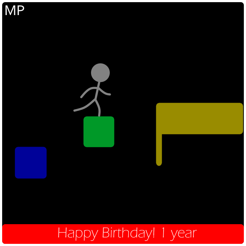 Happy Birthday "Material Parkour"! We made this game exactly a year ago and we hope you will support us with your comments and likes forever! Thanks for your attention, it's very important for us ☺️
