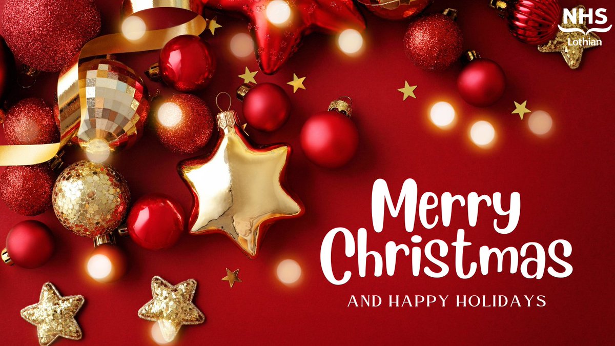 Merry Christmas and happy holidays from us at NHS Lothian. We hope you are having a wonderful and safe festive season.