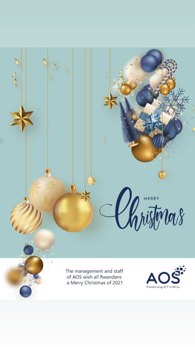 <a href="/AOS_RW/">AOS Ltd</a> takes this opportunity to wish you a Merry Christmas, may this new season bring happiness and prosperity. Happy Holidays. #MerryChristmas #HappyHolidays