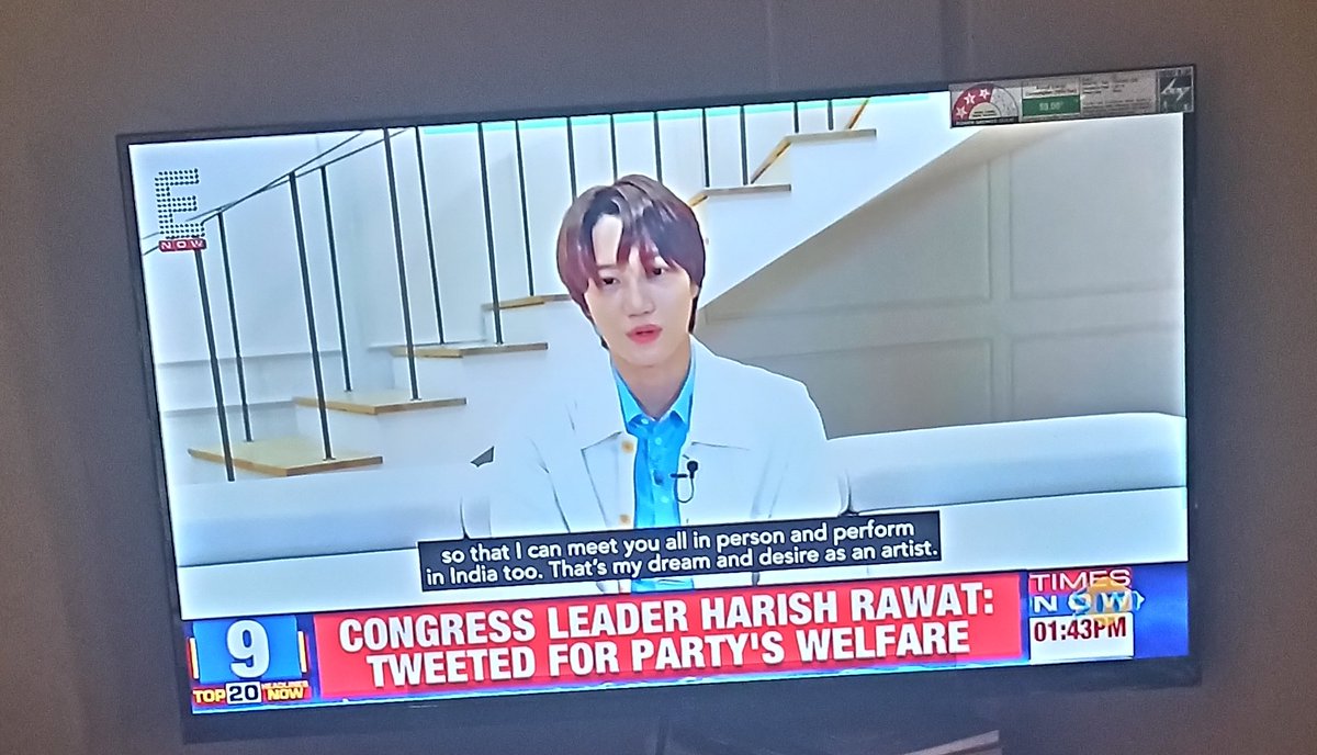 i_sanhita's tweet photo. I just finished watching Kai's interview on @TimesNow ! Jongin ah, we, Indian EXO-Ls love every version of you! Love you! ❤ TYSM @SakshmaSr for taking such an amazing interview &amp; telling Kai how much we love him. It's a dream come true moment for us. #ChristmasWithKAI #KAI #EXO https://t.co/XjNnxhpuAs