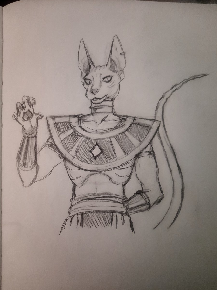 Crestyverse's tweet photo. Beerus!! #sketch #doodle #practise https://t.co/zfpdATJ0Ko