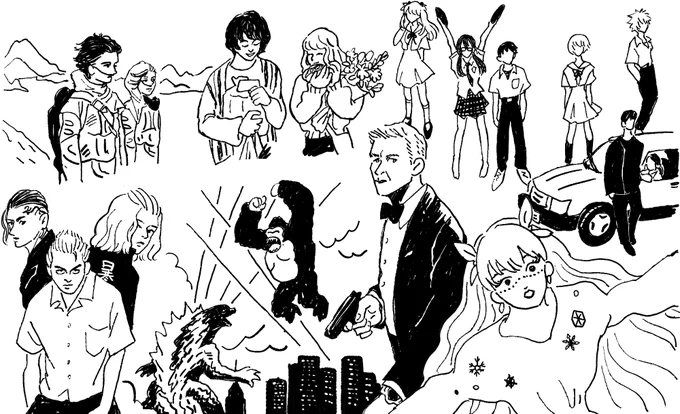 「映画人が選ぶ、ベスト映画2021」のヘッダーイラスト描きました!人のおすすめ映画みるの楽しい
https://t.co/FfeJKAvsf4 