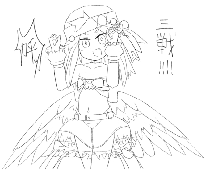 これは下書きが終わったプニシュたん 