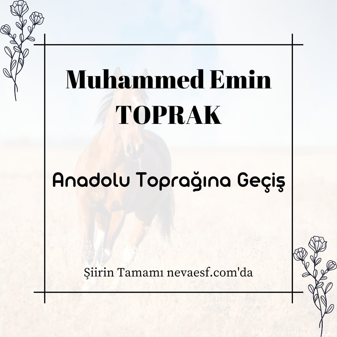 Muhammed Emin Toprak'ın kaleme aldığı "Anadolu Toprağına Geçiş" adlı şiiri web sitemize yüklenmiştir. Şiire  ulaşmak için 👇
nevaesf.com/muhammedeminto… pic.x.com/7C5nRUsJMQ