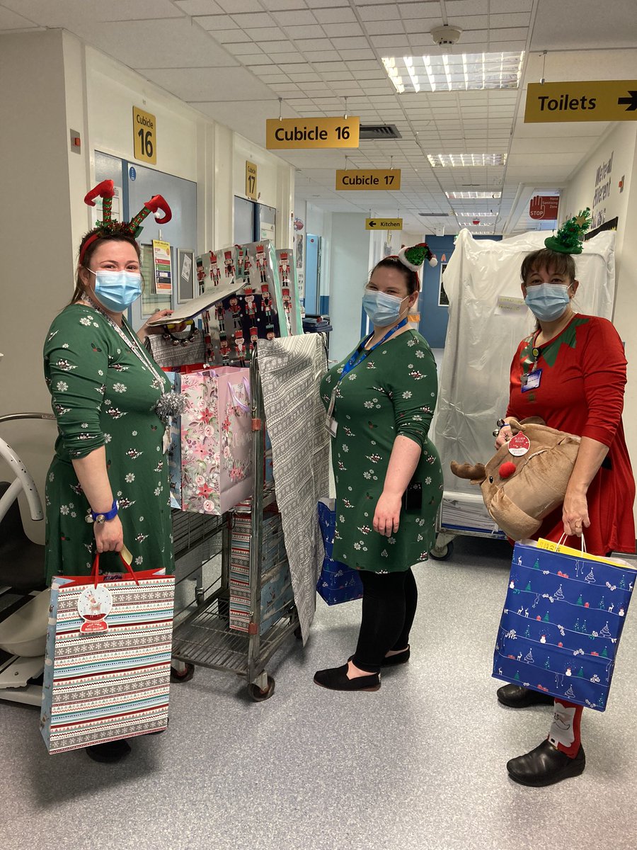 The Christmas elves have arrived with presents for the children