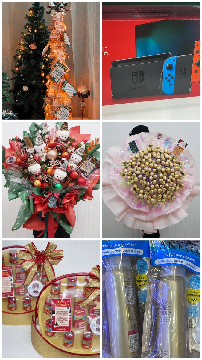 PerthppeSmileCN's tweet photo. Christmas gifts from Chinese fans to Perth:
🎁Christmas tree money
🎁NINTENDO SWITCH
🎁Christmas Snowman bouquet
🎁Ferrero chocolate bouquet
🎁Bird's nest flower basket * 2
🎁Sunscreen Spray *2
Merry Christmas to our big boy ~

#KDPPE 
#RobinsonLifestyle
#RobinsonxPERTH https://t.co/OJoeS7BaeF