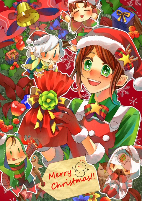 Merry Christmas!!🎁
みんなからプレゼント!
#第五人格イラスト 
#第五人格のクリスマス 
