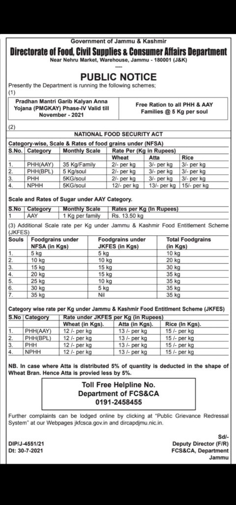 ad_fcs's tweet photo. @luck_by_chance2 @DMReasi @DARPG_GoI @FCSCAJK1 https://t.co/puPh1tkVym