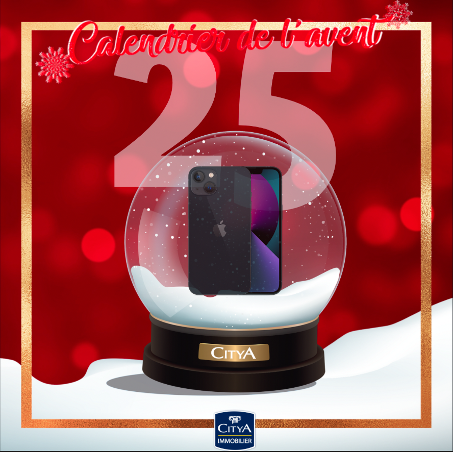 #JoyeuxNoëlCitya ! Joyeux Noël 🎄🎁

Comme cadeau, nous vous proposons de remporter un Iphone 13-256GB !
Pour participer c’est simple vous devez :

- RT + Follow + Like
- Répondre au tweet avec #MerciCitya

TAS Lundi 🎄🍀

+ d'info : bit.ly/2ZUVEU0