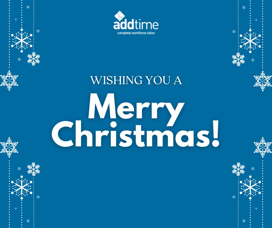 Merry Christmas to you all! From the Addtime team!

#WorkforceManagement #WorkforceManagementSoftware #HRSoftware #TimeAndAttendance #FacialBiometrics #FaceRecognition #ThermalRecognition #Biometrics #Security   #Contactless #MultiModel #AccessControl #SaveMoney #EnrolmentService