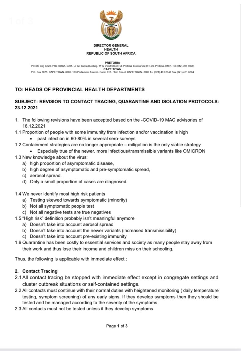 DrEliDavid's tweet photo. South Africa 🇿🇦 ends contact tracing, quarantines, and Covid tests for asymptomatic people.

This is the correct decision when the pandemic has ended and Covid is now endemic. All countries should do the same. https://t.co/umZ13qWn1Z