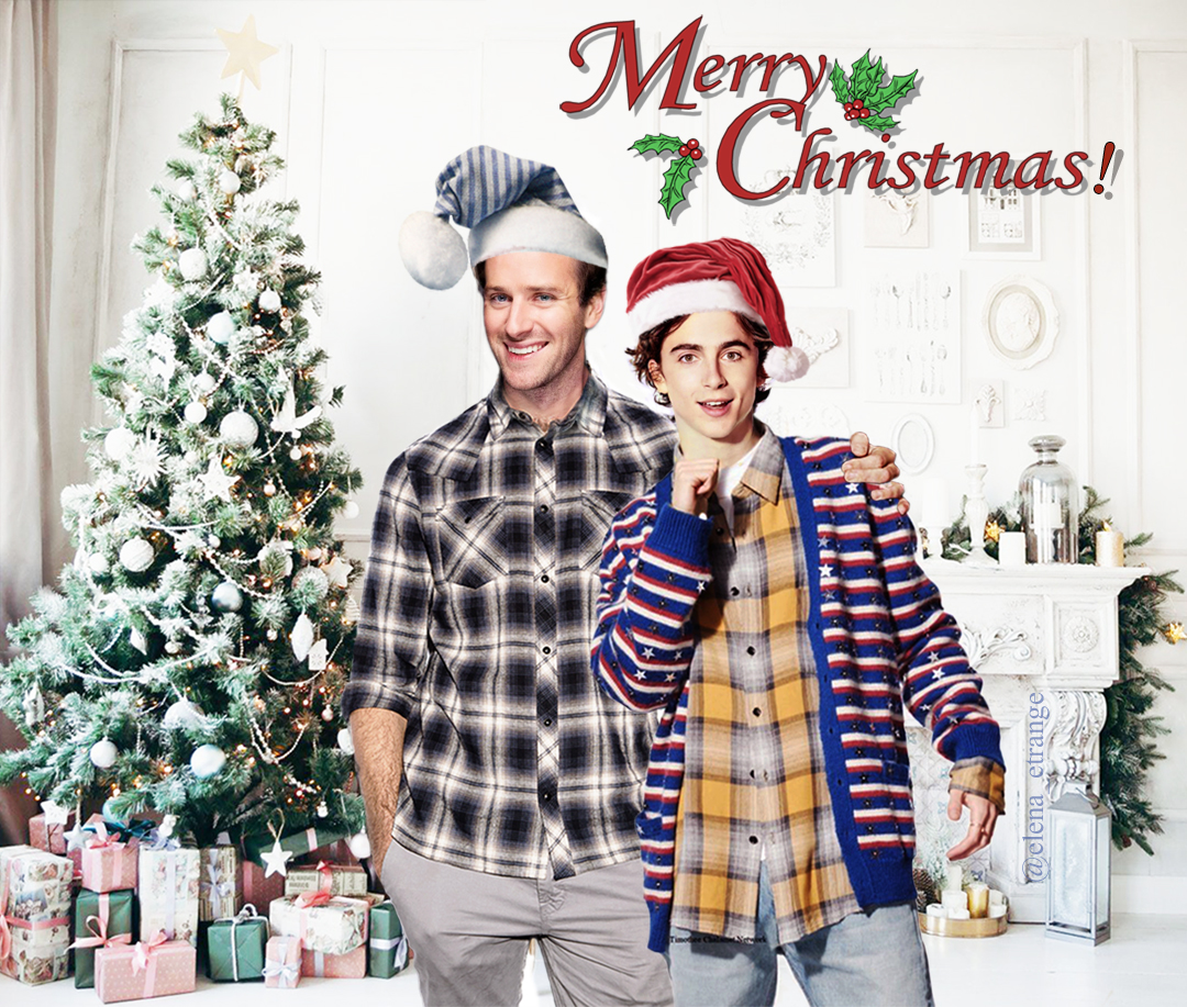 etrange_s's tweet photo. Merry Christmas! 🎄❄⛄🎉 #TimotheeChalamet #ArmieHammer #charmie #callmebyyourname #cmbyn #cmbynart #supportarmiehammer https://t.co/y6VQV0ARtY