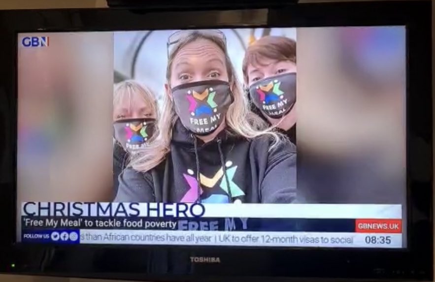 hayleydavies21's tweet photo. Merry Christmas everyone! 

Never in a million years did I think I’d be doing a live interview on the @GBNEWS news on Christmas Day about @FreeMyMeal.

Thanks if you you were able to watch! 😘⭐️🎅🏼🎄 #freemymeal #noshame #justask #help500 https://t.co/yNsayuOAVn
