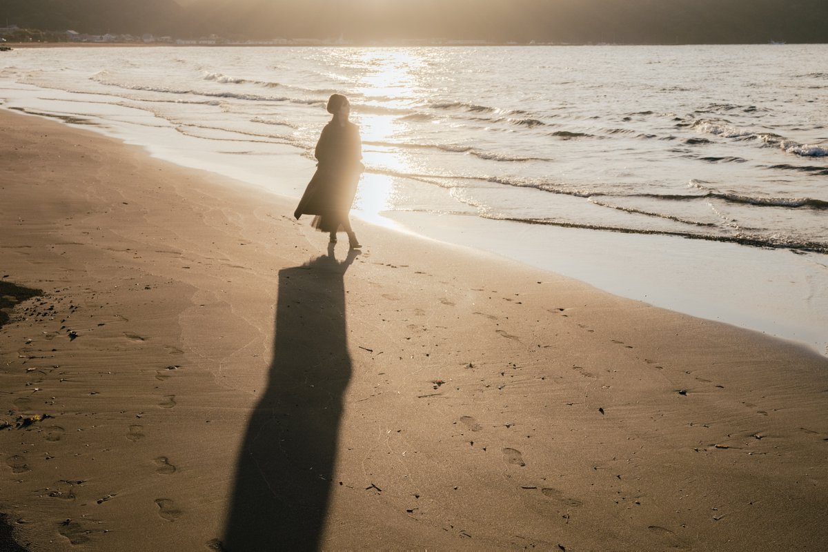 海と夕焼けと桟橋と。