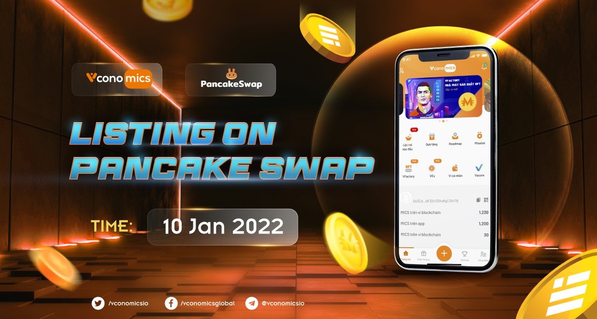 📢📢📢VCONOMICS #IDO AND MICS VESTING POLICY

⭐️IDO:
- Time: 10 Jan, 2022
- DEX: Pancakeswap
⭐️#MICS Vesting Poliy: medium.com/vconomics/mics……
⭐️Note:
The vesting policy serves MICS value and the benefit of investors
#vconomics #NFT