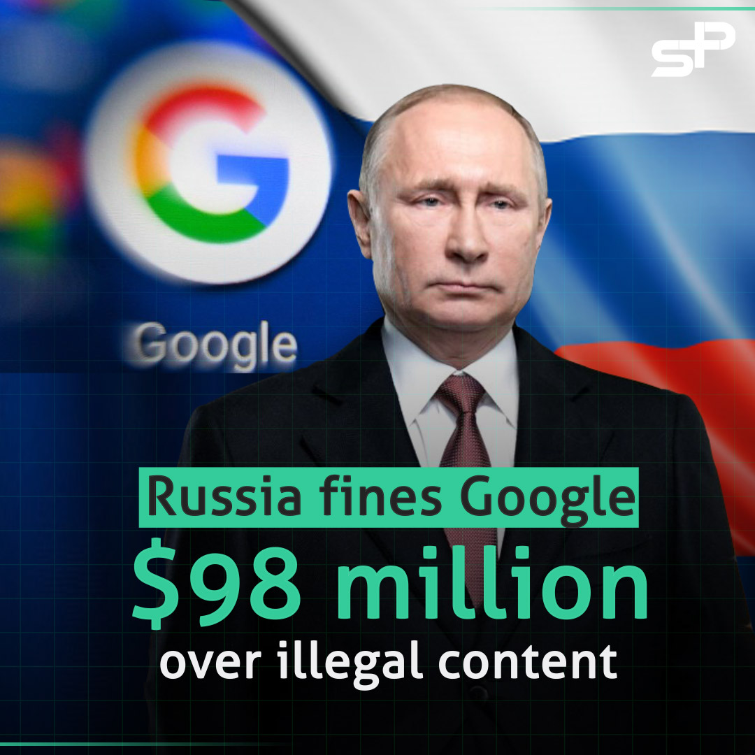 stepplusone's tweet photo. Russia fines Google $100 million, over ‘failure to remove banned content’ https://t.co/XgUdhI2PW3