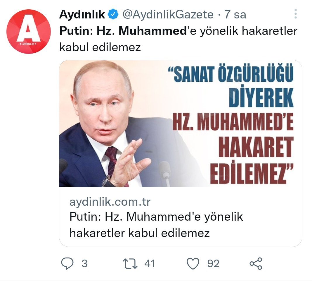 Çoğu müslümandan  daha saygılı Putin  …