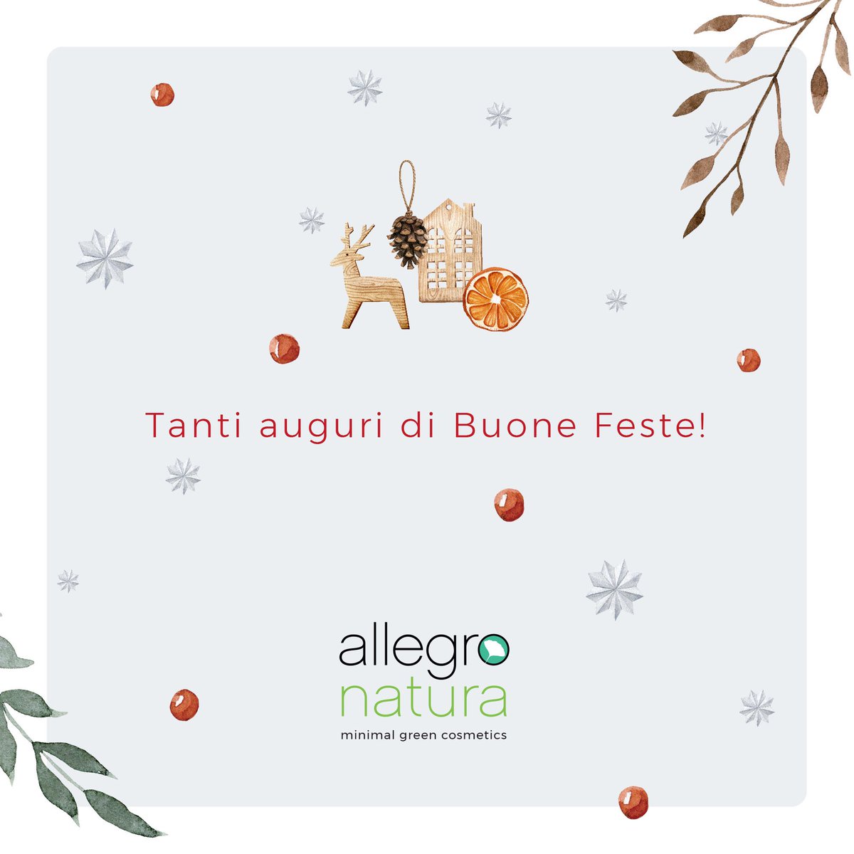 Il Team di Allegro Natura augura a tutti voi tantissimi auguri di Buon Natale ❤

Vi ringraziamo per averci accompagnato in questo bellissimo anno, pieno di novità e traguardi!