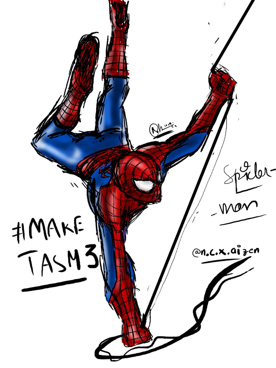 NitinChandAizen's tweet photo. #MakeTASM3 @SonyPictures 
A quick drawing of Spidey. https://t.co/znePvmOAH3