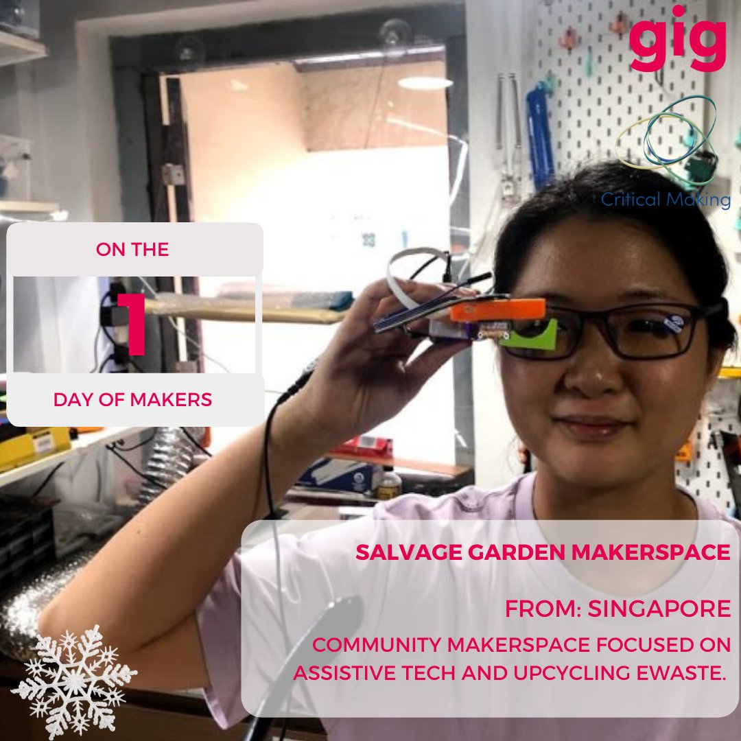 weareGIG's tweet photo. On the 1st Day of Makers we bring to you πΆ @salvagegardenmakerspace by @engineeringgood. A salvage garden for computers and other ewaste that is focused on assistive technology.
@criticalmaking @saadcaffeine
#12daysofmakers
#weregig
#wearewahtwecreatetogether
#criticalmaking https://t.co/Z4rDqLYdhM