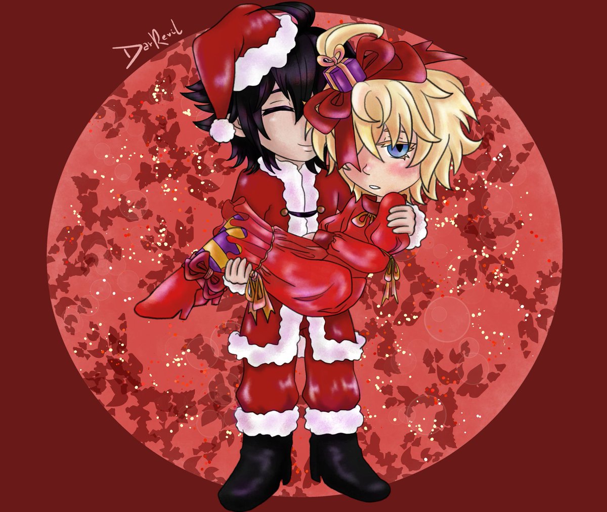 my_darkevil's tweet photo. #MikaYuuSanta2021 #MikaYuu #OwariNoSeraph 

Happy holidays @spicyypine! This gift is for you 💖
Mika is the perfect gift for Santa Claus Yuu, don't you think? 🥰 https://t.co/hmxzjIs538