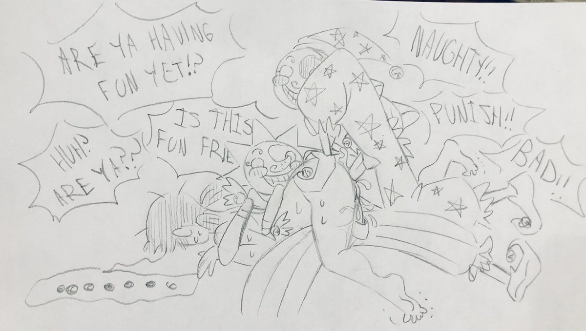 diafunized's tweet photo. AWROIGHT one last atrocity before bed 🤡🤡🤡 #fnafnsfw https://t.co/fHqt0lt5Q9