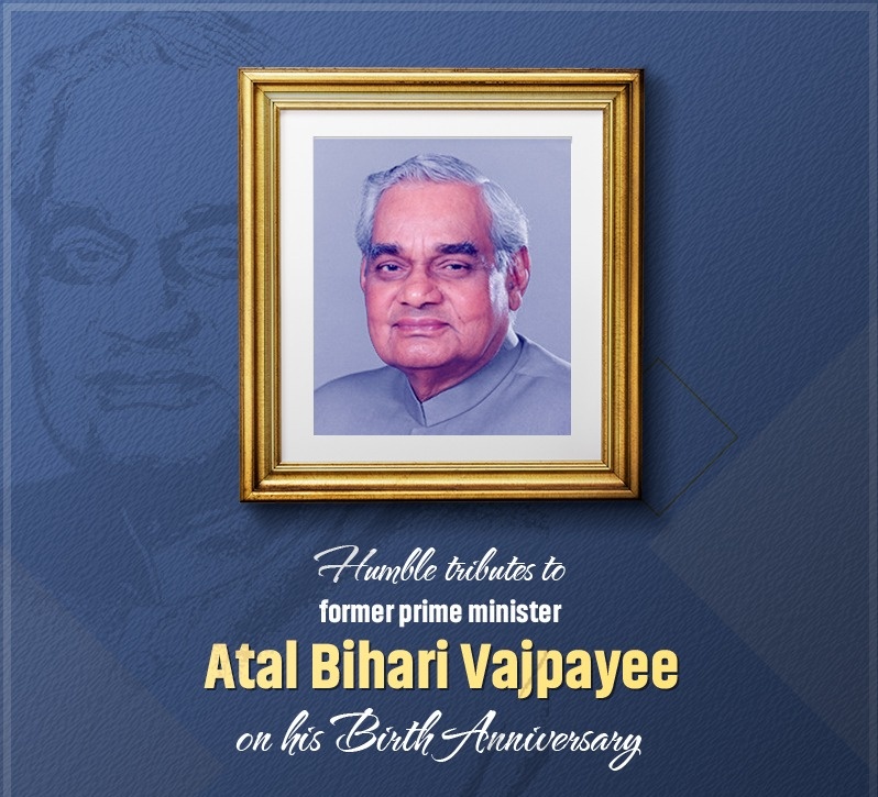 pooja_ngo's tweet photo. Humble tributes to former Prime Minister of India, #AtalBihariVajpayee on his birth anniversary. #Atal ji was a great visionary and an utstanding parliamentarian. #JaiHind #ngo  #Poh #Poojaofhumanity https://t.co/EcA84vtsGc