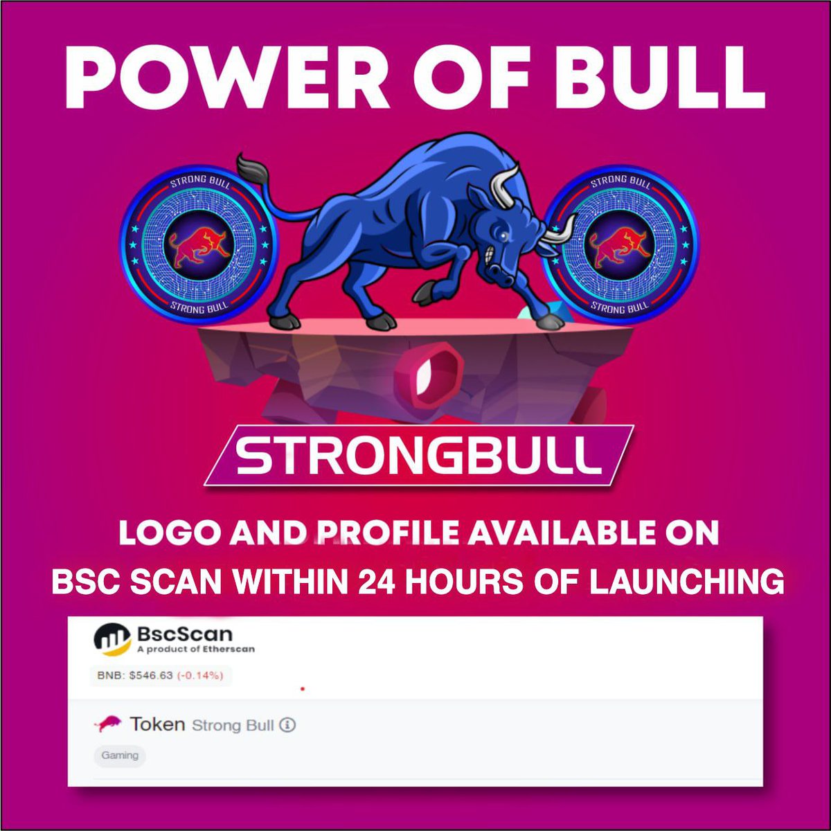 StrongBullcoin's tweet photo. #Merry #Christmas2021 🎉🎉 

Good News for Bull's Community🤩

Strong Bull Logo and Profile has been updated on @bscscan 

Be Strong like a Bull 🔥

#StrongBull #Strong #Bull #Crypto
#Blockchain #Christmas https://t.co/ZOu72vMH5g