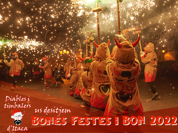 DiablesItaca's tweet photo. 🗣️😈👹Cortsenques i Cortsencs,
desitgem que el nostre ball de diables purificant sota el foc💥🔥 i les vibracions dels tabals foragitin el virus🦠 i qualsevol malastrugança, i que el 2022 tothom a #LesCorts gaudeixi d’una vida digne plena de salut. Bones festes!
📷 @quimet https://t.co/8QH1ysR4EU