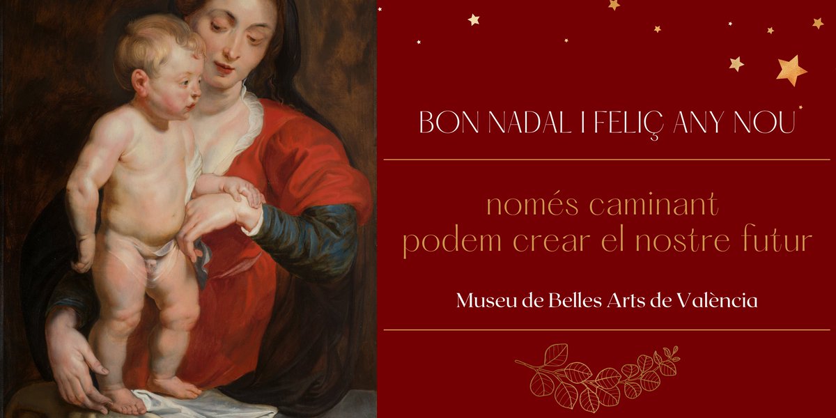 GVAmubav's tweet photo. BON NADAL 🌟 FELIZ NAVIDAD

Tot l'equip del Museu de Belles Arts de València vos desitja Bon Nadal i un feliç 2022.

#SomBellesArts @GVAmubav

Todo el equipo del Museo de Bellas Artes de València os desea Feliz Navidad y un feliz 2022. https://t.co/PqRGwYfX2J