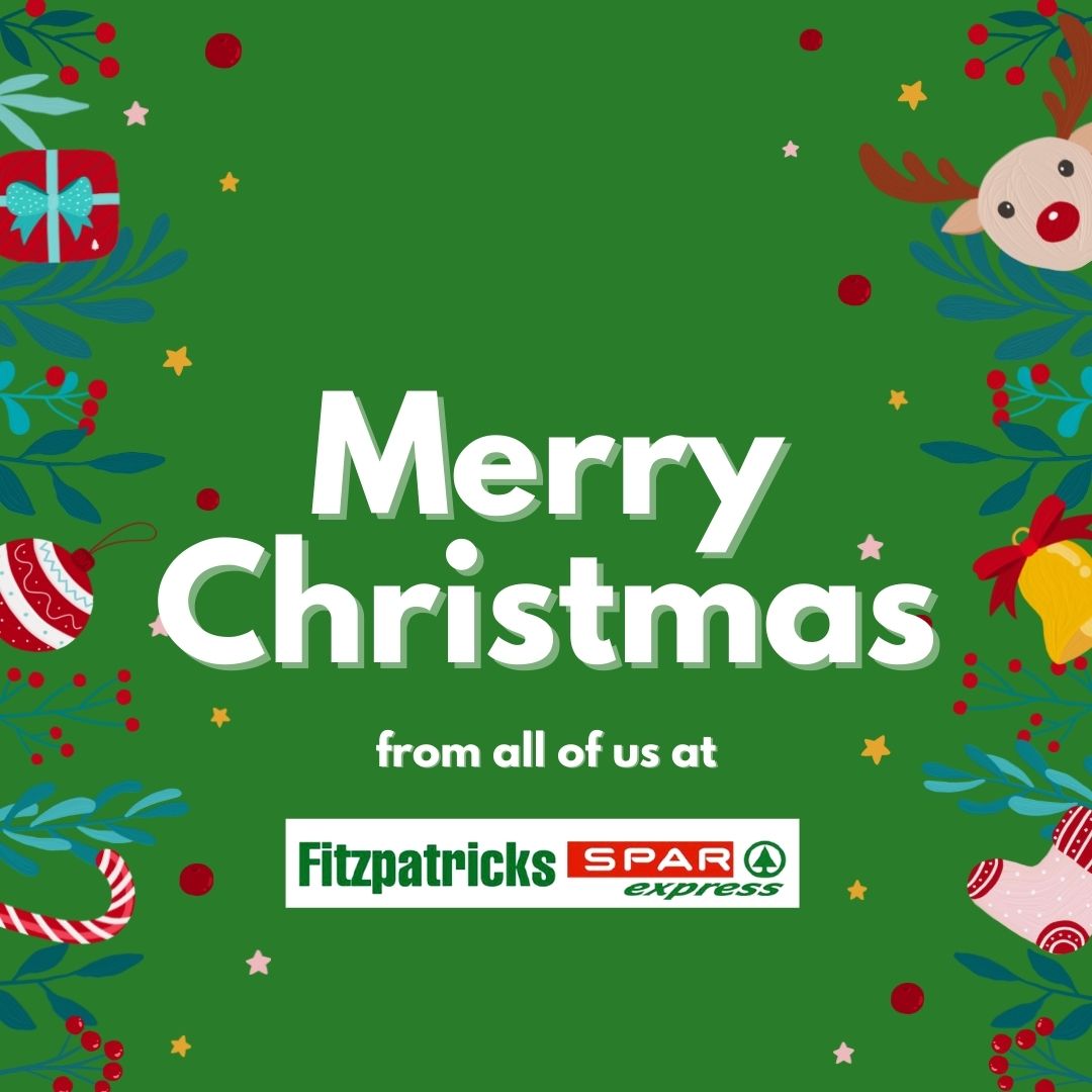 FitzpatricksMa4's tweet photo. Wishing all of our customers a very Merry Christmas - we hope you are all spending a lovely time with your families. ✨
#HappyChristmas #SparIreland #Cahersiveen #Fitzpatricks #TheMarketHouse https://t.co/tbFfZHqRpg