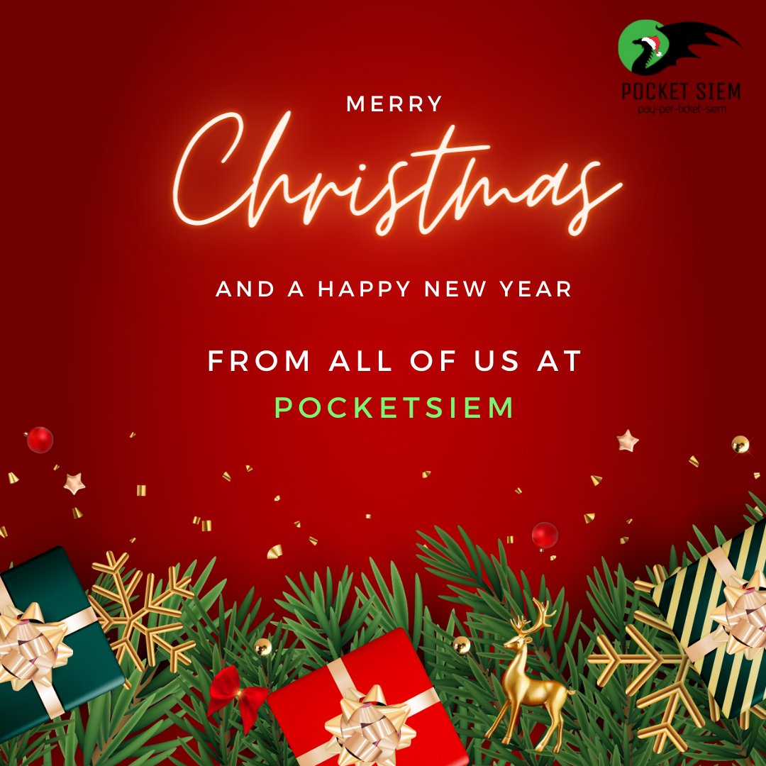 PocketSIEM_'s tweet photo. Merry Christmas!
#pocketsiem #infosec #cybersecurity https://t.co/B4zU53tgV3