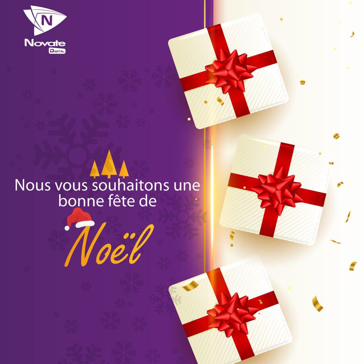 Novate_Digital's tweet photo. Toute la Team #Novate vous souhaite une bonne célébration de la fête de Noël 🎄. 

#NovateDigital #BatisseursDuDigital #celebration https://t.co/AVXDfTFVxd