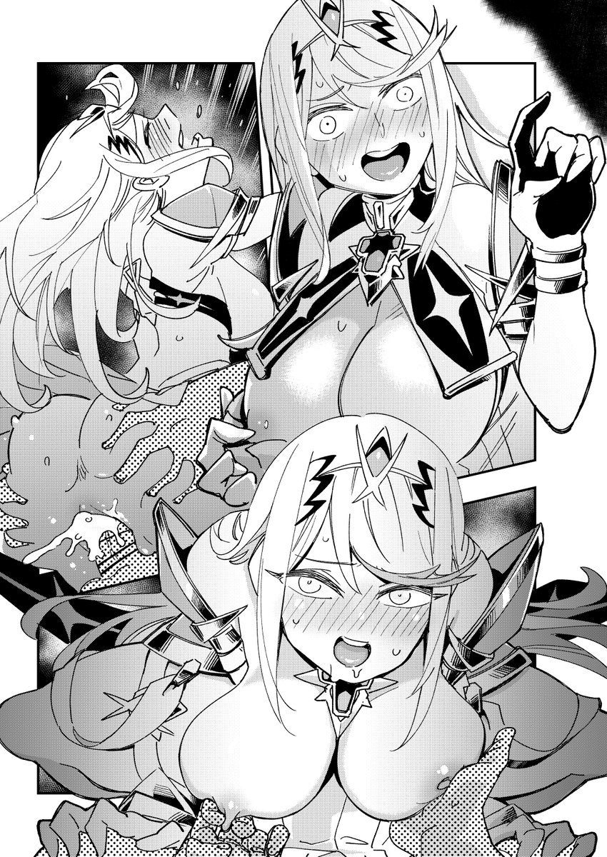 2冊目ゼノ2、過去にアップしたレアブレイド1ページ絵に少し追加したもののサンプルです 