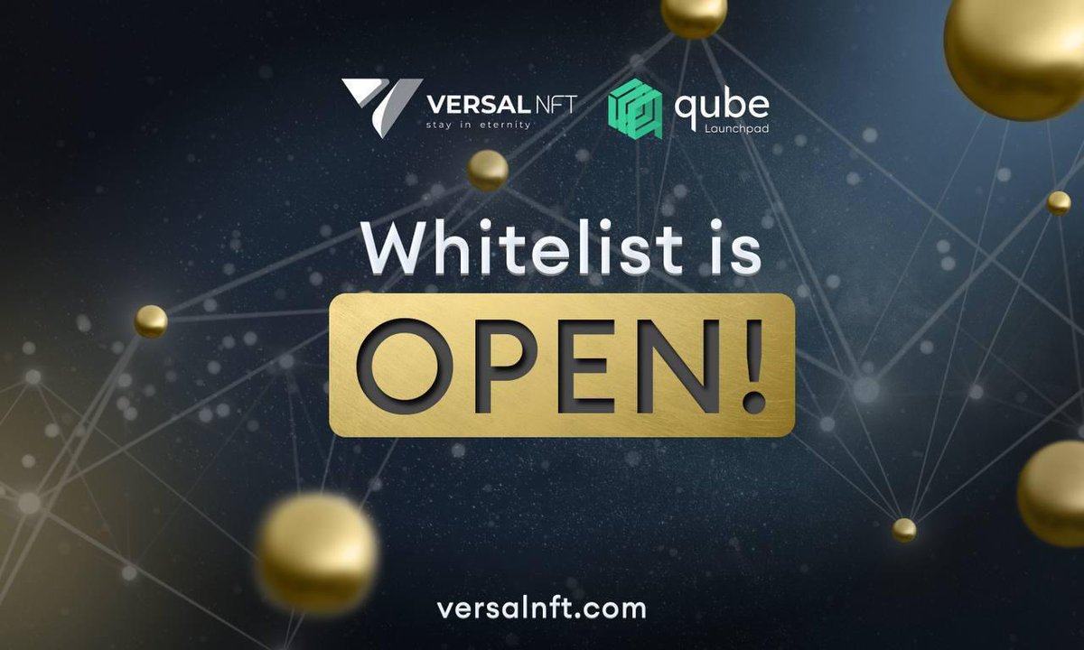 Whitelist announcement 25.12
Today we are ready to announce the opening of the Whitelist procedure of VersalNFT on the Qube Launchpad!
To participate, you need to complete the tasks in the following article💎 medium.com/@qubecryptospa…