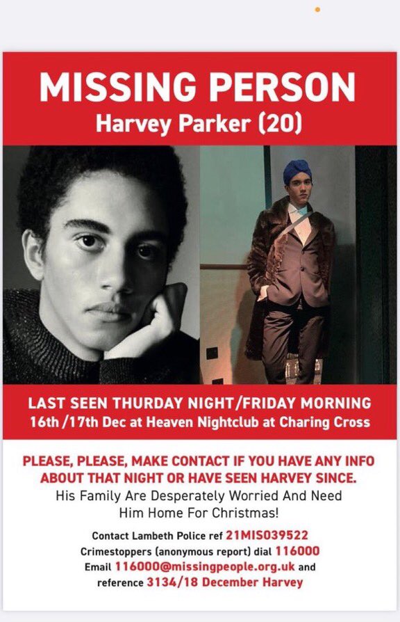 Wishing you peace/love today and during the next few days. I find myself thinking about #HarveyParker whilst imagining how family and friends are feeling. If anyone has even what may seem like the smallest piece of information, contact the police. Please keep sharing this. ❤️💜❤️
