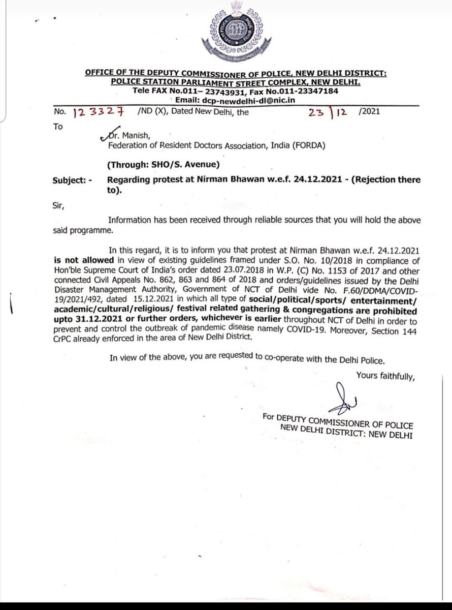 Prithakmadan's tweet photo. If the govt want doctors to follow this.. i hope that only @AmitShah will be there for inaugurating the bharat darshan park at Punjabi Bagh,#delhi 
Don’t use your power only to silence others voice! #DelhiGovernment #neetpg2021counselling #DoctorsStrike https://t.co/MROzr1x798