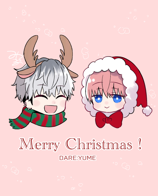 smile merry christmas blue eyes grey hair christmas red bow closed eyes  illustration images