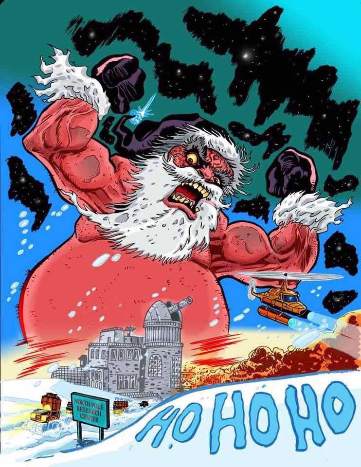 MERRY XMAS everyone. Hopefully KAIJU KLAUS missed your town or city 😬👍🏾 #artvsartist2021 #MerryChristmas #Xmas #XmasDay #HoHoHo #Kaiju