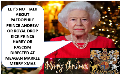 mryansisland's tweet photo. #QueensChristmasMessage Painted a picture of Happy #Royals despite #PrinceAndrew alleged #Pedophile #PrinceHarry recollections of a shit upbringing & racism directed at #MeghanMarkle #GreatBritain #UK you have serious problems besides #BorisTheLiar https://t.co/gGZfhzAmAH
