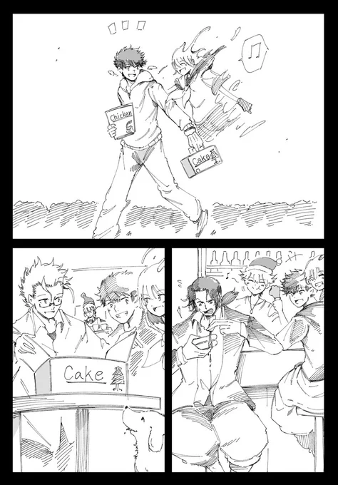 今日はこんな感じで過ごしているんじゃないかと思い描きました('ω') 