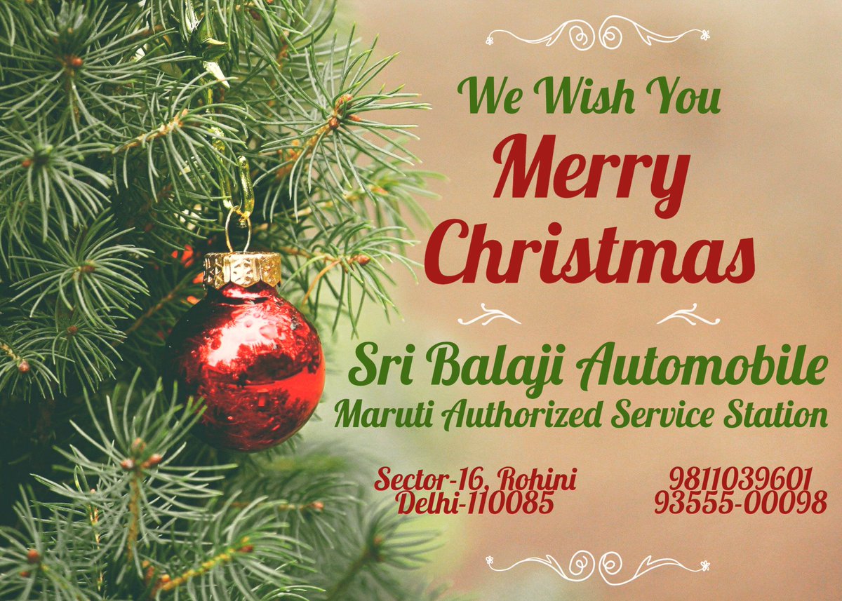 SriBalajiAuto's tweet photo. Team Sri Balaji Automobile wishes you all
MERRY CHRISTMAS!
#Christmas2021 #Christmas  #christmastree #christmasdecor #xmas #love #merrychristmas #christmastime #handmade #winter #santa #christmasgifts #christmasdecorations #christmaslights #santaclaus #instagood #SnowMan  #family https://t.co/aN9eDRFCmd