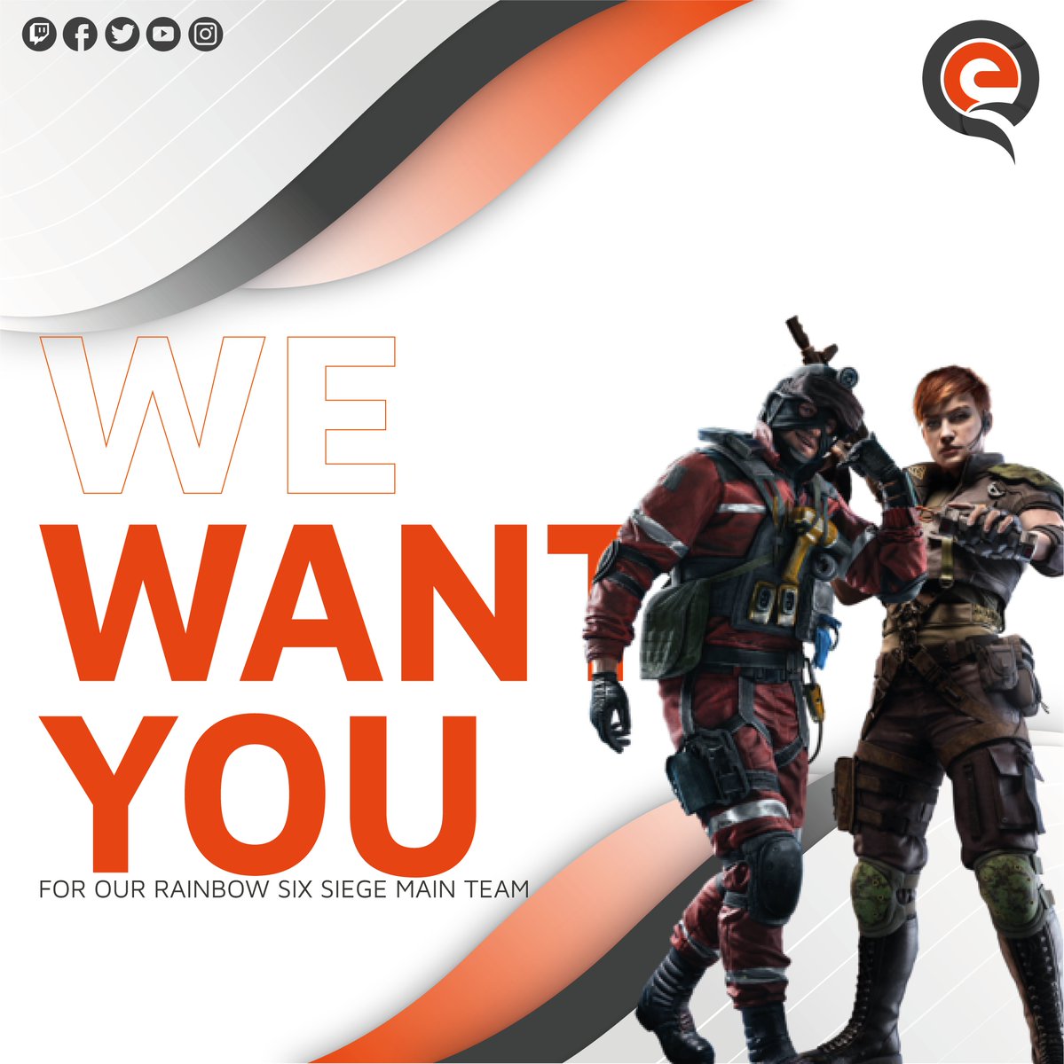 E_QualityGaming's tweet image. Um den Start in das nächste Jahr perfekt zu machen, suchen wir DICH!🔥

Du hast Interesse, als Rainbow Six Spieler, in einem ambitionierten Team durchzustarten?💯 Willst auf sämtliche LAN Events? Dann bewirb dich jetzt❗️

DM an @mavin2610 

#RainbowSixSiege #WantYou