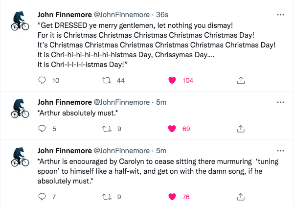 Proof, in any were needed, that <a href="/JohnFinnemore/">John Finnemore</a> is the absolute best. <3