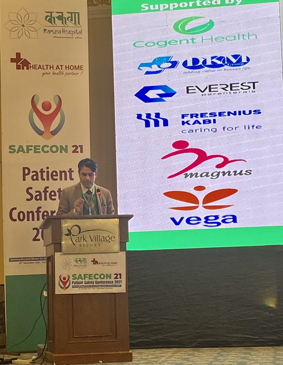 compassionncare's tweet photo. Dr. Sabin Koirala @DrSabinKoirala speaking about Patient Safety in ICU. It’s critical in critical care to be rapidly improving patient safety and move on to better care practice. Great learning initiatives by physicians and nurses !! https://t.co/Gp1We7WjYa