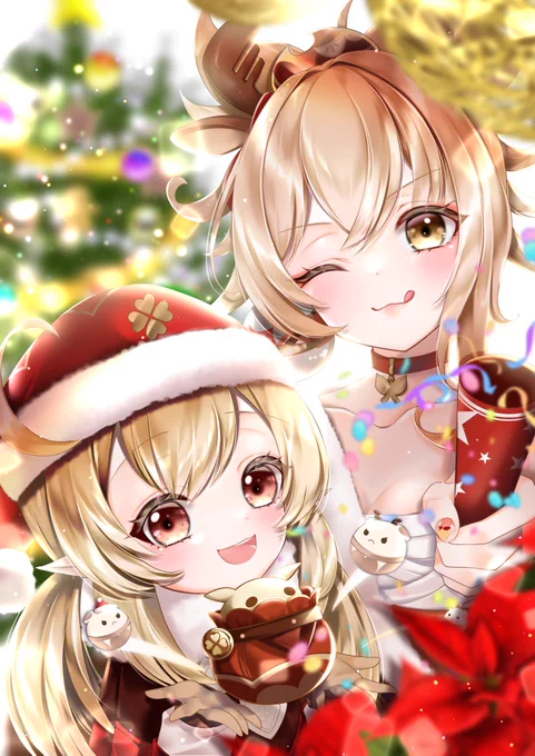 メリークリスマス🎄🎉✨

 #原神  #GenshinImapct 
 #klee  #Yoimiya 