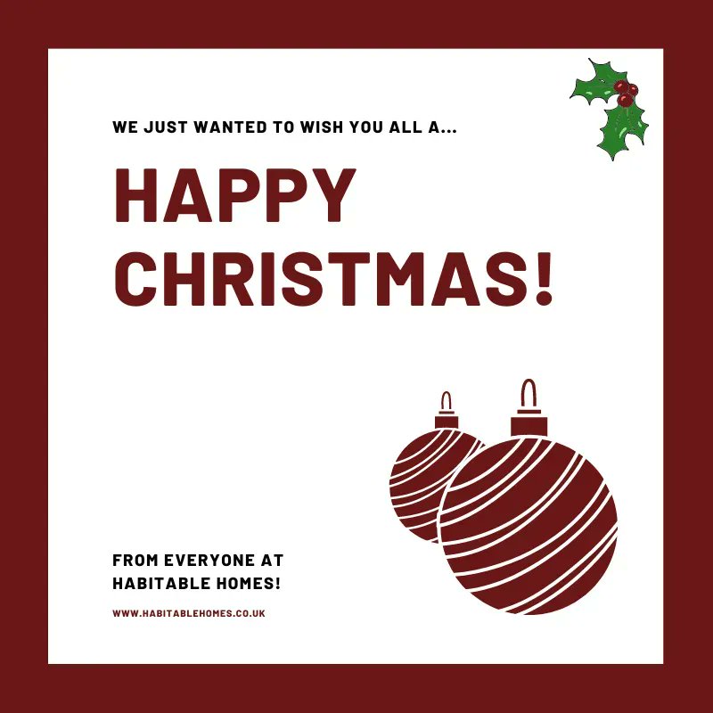 HabitableHomes's tweet photo. Merry Christmas from everyone at Habitable Homes! We hope you all have a wonderful day! 🎄

#HabitableHomes #MerryChristmas https://t.co/mTbgillWZC