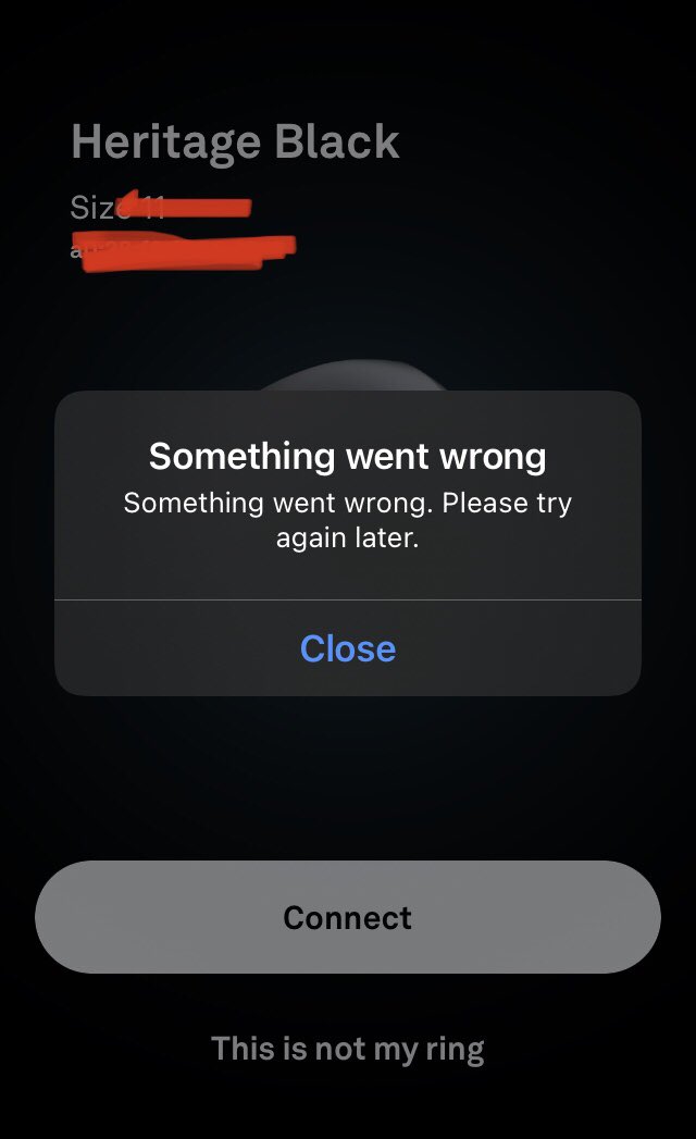 kranner_'s tweet photo. @ouraring broke my iPhone. now trying to connect ring to new device. Gives me error. Tried trouble shooting guide already. Any advice? https://t.co/SnmMiSvC28