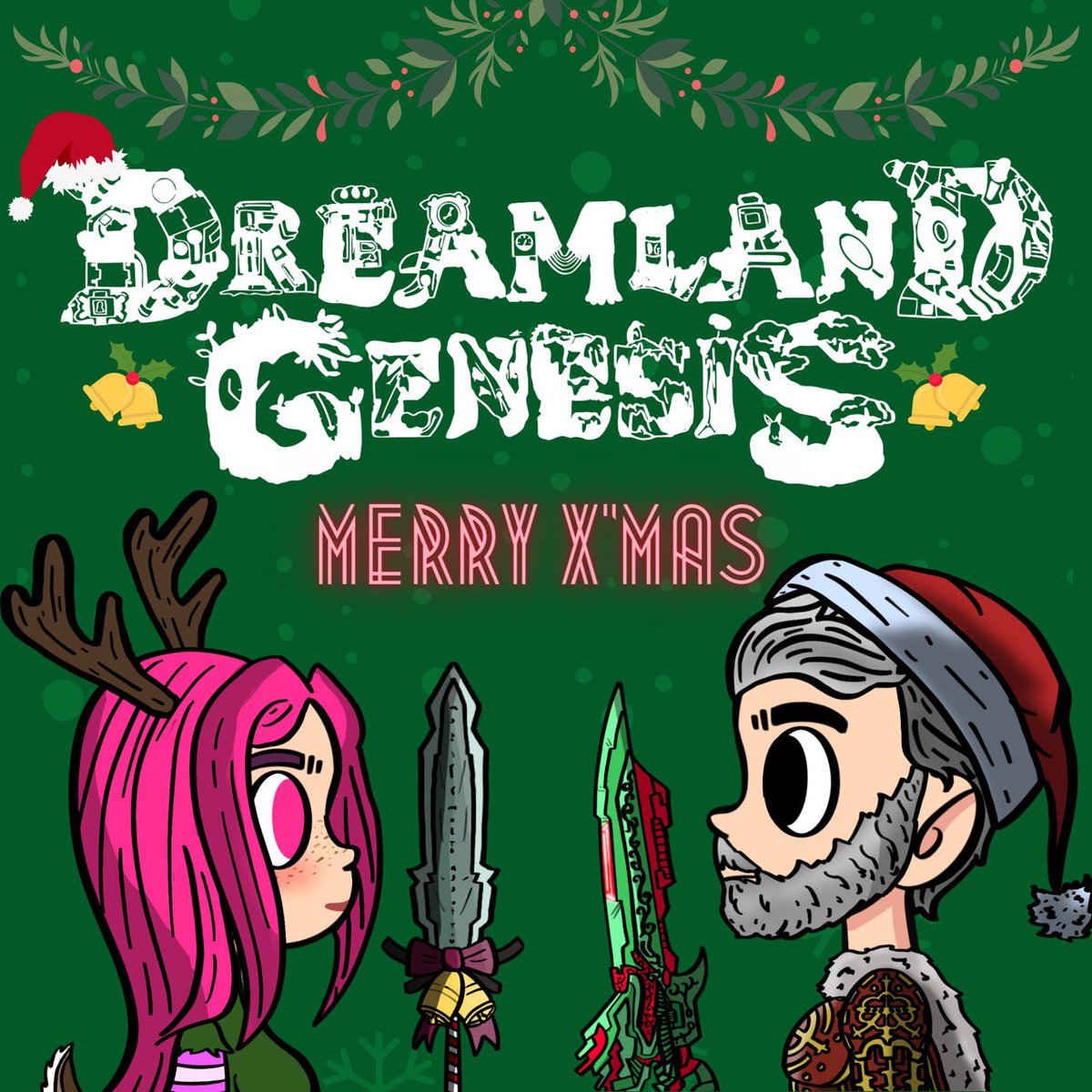 DreamlandGEN's tweet photo. MERRY CHRISTMAS &amp; HAPPY HOLIDAYS TO EVERYONE ❤️

In the festive period of giving we will be giving away 1 FREE MINT ✨

1. Like &amp; RT 
2. Follow @DreamlandGenesi &amp; @BENCHUAYZ 
3. Tag 3 friends who you'll be celebrating with https://t.co/MKGCoJJqGh